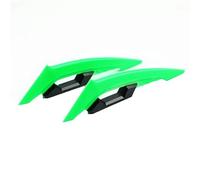 SPAMFAFGHQ Universal Accessories Motorcycle Side Spoilers Dynamic Wing Front Fairing Winglets 1pair Sticker Aerodynamic Scooters Winglet(Green)