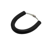 SPAMFAFGHQ Universal Motorcycle Accessories 100-160mm Universal Round Exhaust Protector Exhaust Pipe Silicone Fixing Rings(BLACK)
