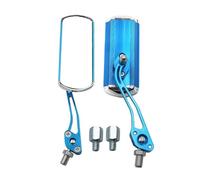 SPAMFAFGHQ Universal Rear View Mirror Bike Cycling Clear Wide Range Back Sight Rearview Reflector Adjustable Handlebar Left Right Motorcycle Mirror(Blue)
