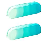 Spamietz 2 x Colourful Waterproof Aesthetic Lightweight and Portable Pencil Case for Students, Girls