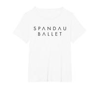Spandau Ballet Official Black Logo T-Shirt T-Shirt, Women's Plus, White, 4X