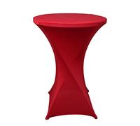Spandex Cocktail Table Cover,1Pc Stretch High Bar Table Cover Spandex Wedding Table Cloth Cocktail Table Linen For Hotel Party Banquet Event Decoration,Red,80x110cm