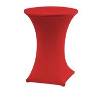 Spandex Cocktail Table Cover Stretch High Top Bar Round Fitted Tablecloth, Washable Round Diameter 80x110cm Table Protection, for Weddings Trade Show Booths Banquet Birthday Outdoor Party Bar Use,Red