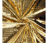 Spandex Dance Lame Foil Crocodile Fabric Material Gold 1MTR