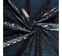 Spandex Dance Lame Foil Scales Fabric Material Black 5MTR