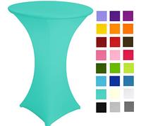 Spandex Poseur Table stretch Cover Cocktail Tablecloth Ø 60 cm 4 legs (blue turquoise)
