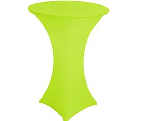 Spandex Poseur Table stretch Cover Cocktail Tablecloth Ø 60 cm 4 legs (green lime)