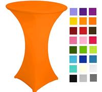 Spandex Poseur Table stretch Cover Cocktail Tablecloth Ø 60 cm 4 legs (orangefluo)