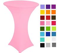 Spandex Poseur Table stretch Cover Cocktail Tablecloth Ø 60 cm 4 legs (pink baby)