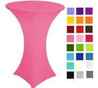 Spandex Poseur Table stretch Cover Cocktail Tablecloth Ø 60 cm 4 legs (pink bright)