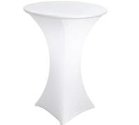 Spandex Poseur Table stretch Cover Cocktail Tablecloth Ø 60 cm 4 legs (white)