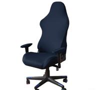 Spandex Stretch Gaming Chair Cover Protector for Office Computer Racing Seats, Elastic Polyester Armchair Slipcover with Headrest and Arm(Dark Blue)