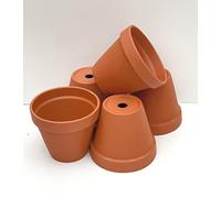 Spang Traditional Terracotta Plant Pots with Saucers 8cm W x 7cm H F8/S9) (Sets of 10)