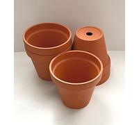 Spang Terracotta Plant Pots 13.2 W X 11.7 H (F13) with drainage hole in base (3)
