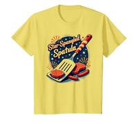 Spangled Spangled Spatula T-Shirt, Youth, Lemon Yellow, Large