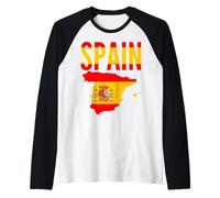 Spaniard - Spain Country Map Flag Raglan Baseball Tee
