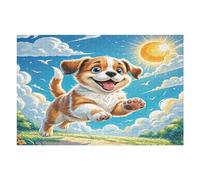 Spaniel 1000 Piece Jigsaw Puzzle for Adults Cute Pet Animals Rainy Day Activity Mindful Relaxation Precision Cut Pieces Unique Gift Wall Art Decor 1000 PCS