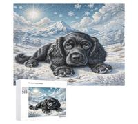 Spaniel 1000Pc Jigsaw Puzzles Adults Children Cute Pet Animals Jigsaws Post-Retirement Leisure Challenging Puzzle Great Gift Seniors Stress Reliever 500 PCS