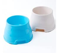 Spaniel Bowls for Dogs Long Ears - 2 Pack Long Eared Dog Bowl, No-Spill Food & Water Bowls for Cocker Spaniels, Beagles, & Long-Eared Breeds, Non-Slip Design, Easy to Clean (Blue & White)
