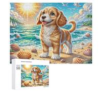 Spaniel Jigsaw Puzzles Puzzles for Adults Kids. 1000 Piece Cute Pet Great Gifts Challenge Toy Educational Game Home Decoration for Adults& Kids Age 8 Years Up 500 PCS （52cmx38cm）