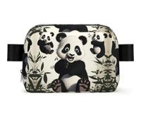 Spaniel On The Sofa Fanny Pack Crossbody Waist Bag Pack Waterproof Mini Belt Bag Bum Hip Bag for Men Women, Playful Panda, One Size