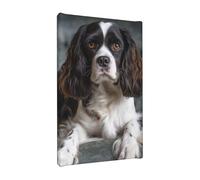 Spaniel On The Sofa Frameless Canvas Art Print 20x30 Modern Wall Decor for Living Room, Bedroom, Office, Gift