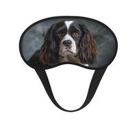 Spaniel On The Sofa Sleep Mask for Side Sleeper Soft Breathable Sleeping Eye Mask Blackout Silk Eye Sleep Shade Cover with Elastic Strap Night Blindfold for Women Men Travel Nap