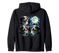 Spaniels Howling at The Moon Zip Hoodie