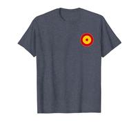 Spanish AIR Force Roundel Insignia SAF Spain Armed Forces T-Shirt, Men, Heather Blue, 6X-Large