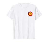 Spanish AIR Force Roundel Insignia SAF Spain Armed Forces T-Shirt, Men, White, 6X-Large