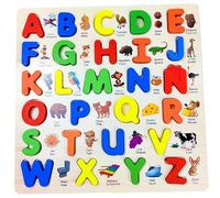 Spanish Alphabet Wooden Puzzle Set 11.8x11.8in ABC Recognition Educational Kids
