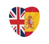 Spanish And British Flags Car Air Freshener Aromatherapy Tablets Hanging Scented Cards for Rooms Bathrooms Wardrobe Love form