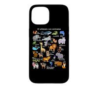 Spanish Animals Alphabet A-Z ABC of the Wildlife Case for iPhone 15
