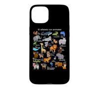 Spanish Animals Alphabet A-Z ABC of the Wildlife Case for iPhone 15 Plus