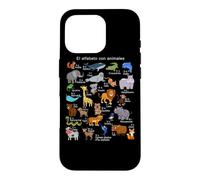 Spanish Animals Alphabet A-Z ABC of the Wildlife Case for iPhone 16 Pro