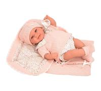 MuÑecas Arias Elegance Babyto With Blanket Weight Baby Doll 35 Cm Beige Kids