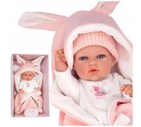 MuÑecas Arias Elegance Natal With Sleeping Bag Vinyl Body Girl Baby Doll 30 Cm Pink Kids