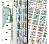 Spanish Bible Index Tabs New & Old Testament Tabs Matte Laminated Floral Design, Bible Journaling Supplies - 122 Pcs (Floral)
