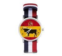 Spanish Bull Custom Quartz Watches Arabic Numerals Wrist Watch with Adjustable Strap for Men Women