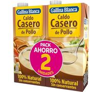 Spanish Chicken Broth Bundle With Gallina Blanca Caldo Casero De Pollo 1 Litre (2 Pack)