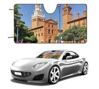 Spanish Cities Car Windshield Sun Shade Keep Car Interior Cool 55"x30" Folding Front Window Sun Shade, Heat Shield for SUV, Truck, Blocks UV