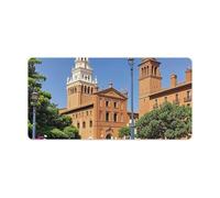 Spanish Cities Desk Mat 30x60cm, Non-Slip Rubber Base with Stitched Edges, Waterproof Desk Pad for Keyboard & Mouse, Large Mouse Pad for Office Gaming