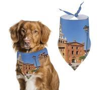 Spanish Cities Dog Bandana Cat Dogs Kerchief Triangle Bibs Scarf Lightweight Breathable Pet Scarfs Adjustable Bib Handkerchief Cute Soft Pet Bib for Small Medium Large Dog