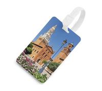 Spanish Cities Luggage Tags Durable TPU Suitcase Tag with Info Card, Scratch-Resistant Bag Tags for Suitcases, Travel Bags & Backpacks, Easy to Identify, White-style, One Size, classic