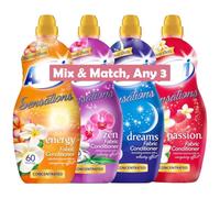 Spanish Cleaning Products Mix & Match Any 3 Bundle - Sensations Zen, Passion, Dreams, Energy - Fabric Softener Conditioner 1320ml - Long Lasting Scented Laundry Conditioner - 60 Washes Each