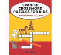 Spanish crossword puzzles for kids with pictures to color