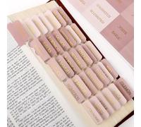 Spanish Dusty Rose Bible Tabs for Women Girls - Upgraded Version Large Print Women's Sturdy Gold Foil Laminated Waterproof para Mujeres, Ideal para Estudio Bíblico y Regalos Cristianos (90 Tabs)