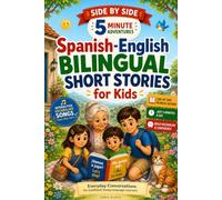 Spanish-English Bilingual Short Stories for Kids: Side by Side 5 Minute Adventures with Everyday Conversations for Confident Young Language Learners