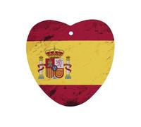 Spanish Flag 1 PCS Car Air Freshener Hanging Aromatherapy Tablets Automotive Ornament for Auto Room Bathroom Bedside Love form
