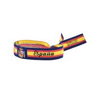 Spanish flag bracelet with the national crest and background in navy blue with adjustable clasp. Unisex gift for men or women. BDM